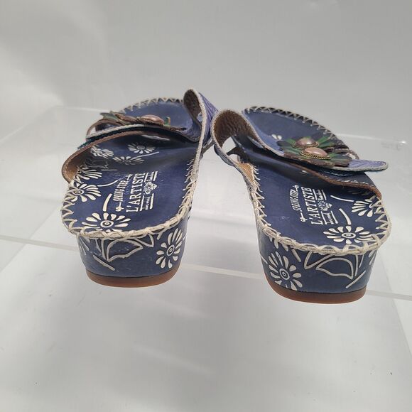 L'Artiste SPRING STEP Shoes Size 9 / 40 Charlotte Wedge Heel Sandals Sun Flower - Picture 5 of 9